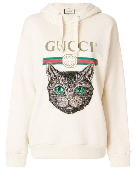 gucci cat face hoodie|farfetch Gucci hoodie.